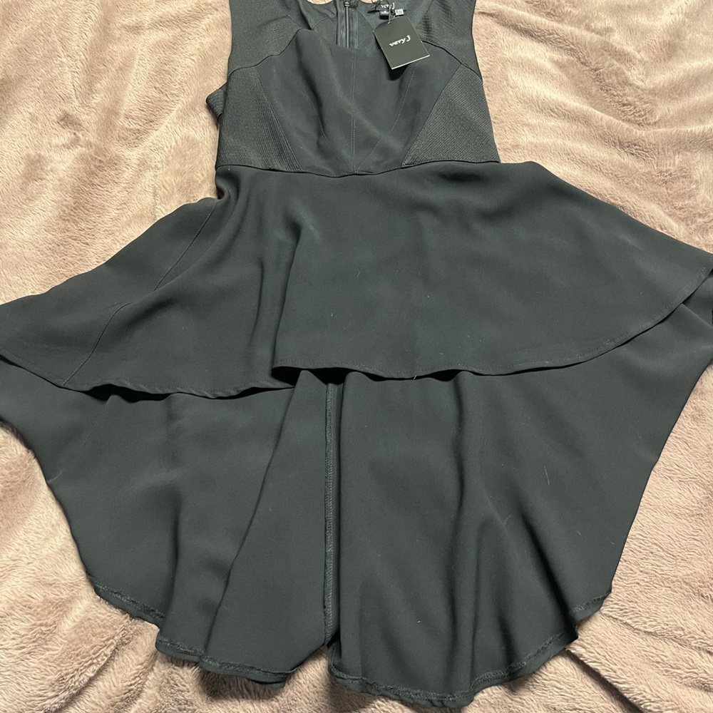 Very J Black High Low Dress